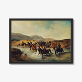 French cavalry in the horse wash by Joseph Anton Strassgschwandtner - thumbnail_1_bf_673ca9695e0c5e198f5ec5e7